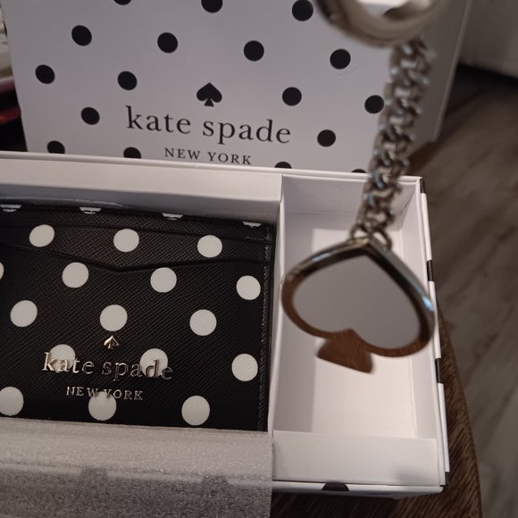 KATE SPADE CARD HOLDER N  DOUBLE FACED KEYCHAIN - Picture 6 of 10